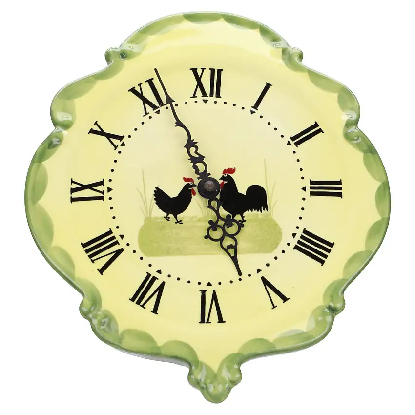 Wanduhr - Zeller Keramik Hahn & Henne