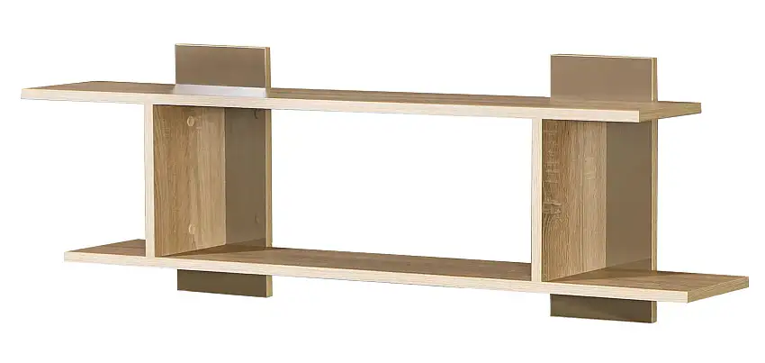 Küchenregal Hängeregal Küchen-Wandregal - 119 cm breit, Farbe: Latte