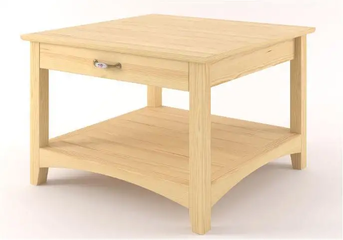 Beistelltisch Couchtisch Kiefer massiv Natur 51x60x60 cm