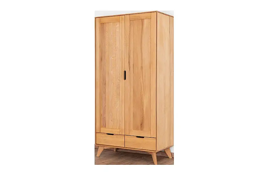 Schlafzimmer - Kleiderschrank, Kernbuche massiv geölt - Abmessungen: 180 x 90 x 45 cm (H x B x T)
