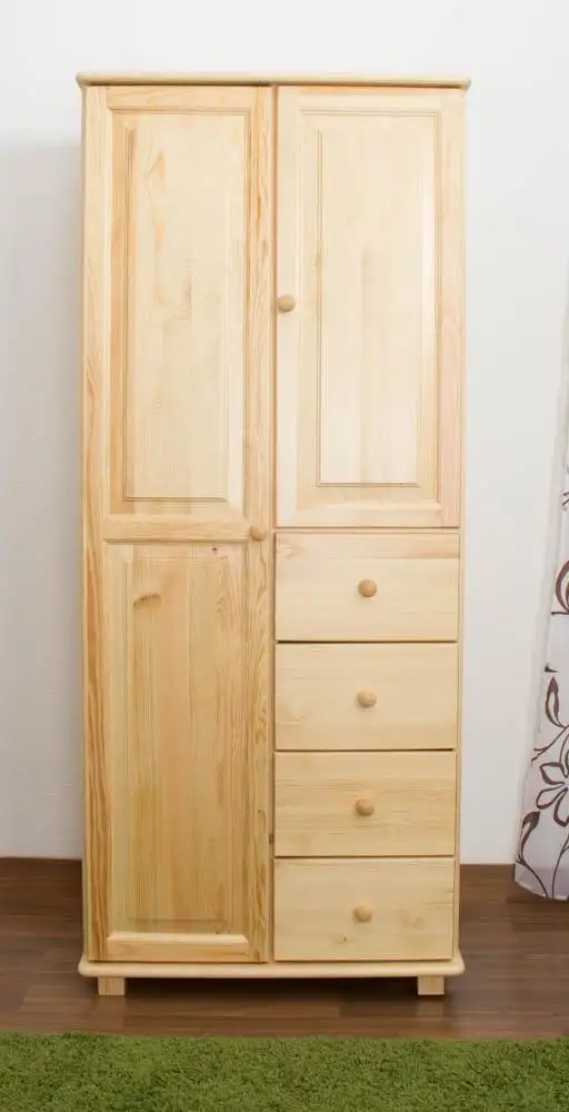 Schlafzimmerschrank, Farbe: Natur 190x90x60 cm