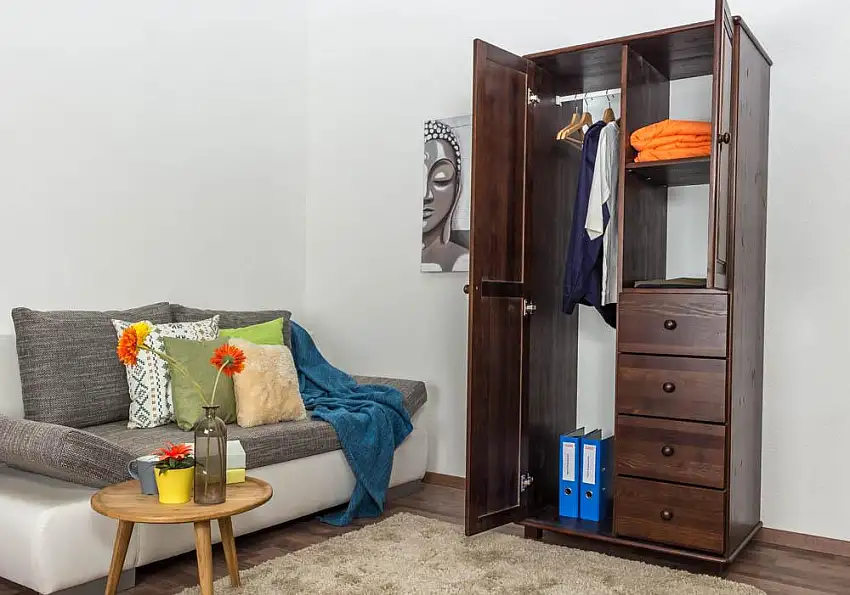 Vorzimmerschrank Kiefer, Farbe: Nuss 190x80x60 cm