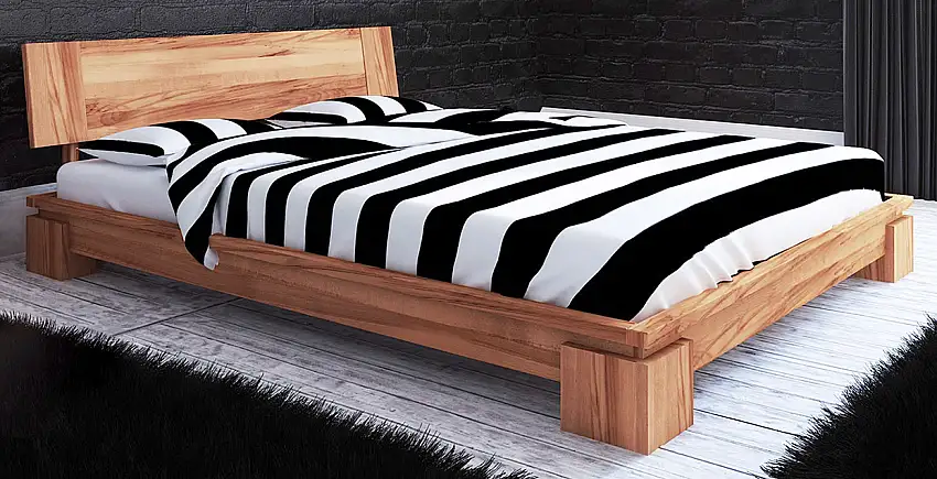 Massivholzbett | 180 x 200 cm | Kernbuche | Geölt | Natur