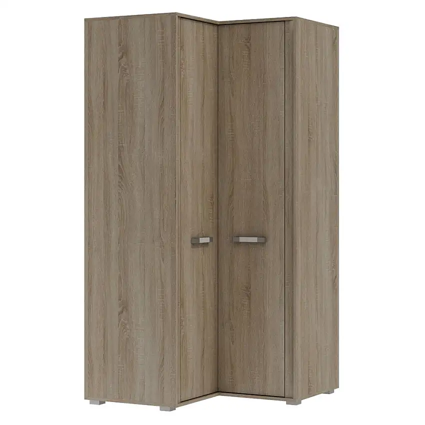 100 cm breiter Kleiderschrank mit 2 Türen | Farbe: Sonoma Eiche