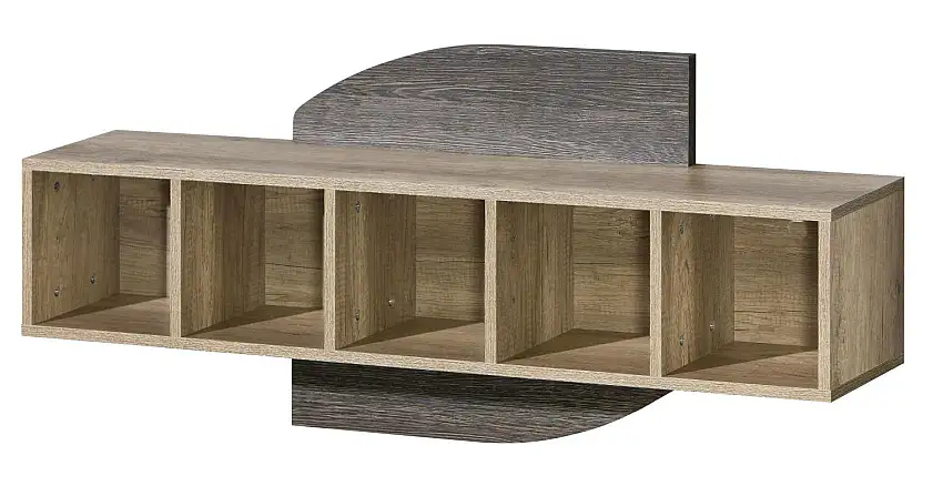 Küchenregal Hängeregal Küchen-Wandregal - 120 cm breit, Farbe: Braun