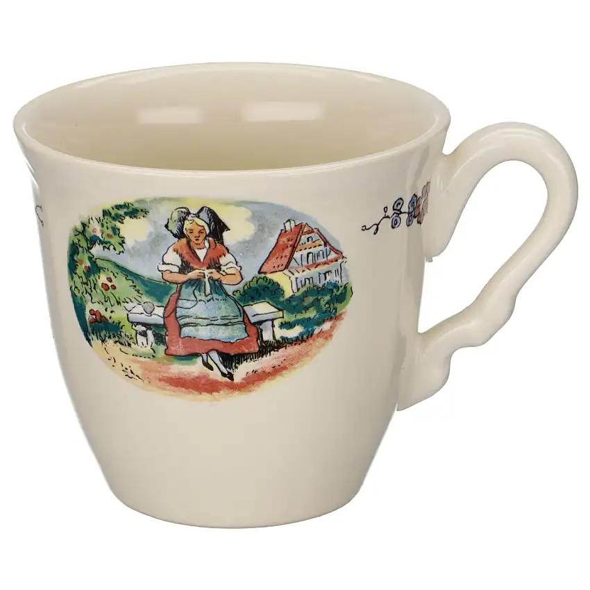 Mokkatasse gerade Form - Stricken - Sarreguemines Obernai