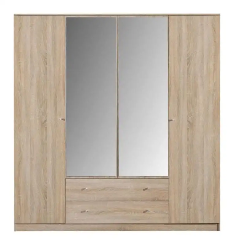 Kleiderschrank, Breite: 200 cm, Farbe: Sonoma Eiche