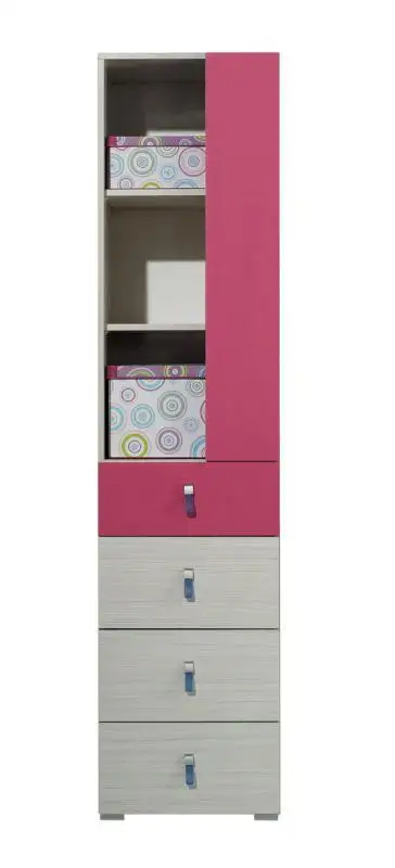 Schrank Jugendzimmer Rosa / Weiß 190x45x40 cm