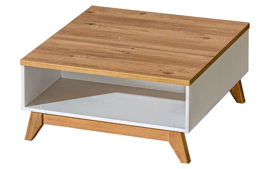 Couchtisch Farbe: Weiß 81x35x81 cm Wohnzimmermöbel Wohnzimmereinrichtung