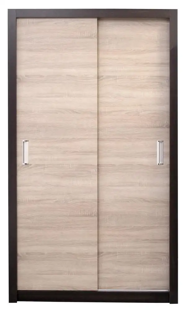 Kleiderschrank, Farbe: Wenge / Sonoma Eiche - Abmessungen: 210 x 130 x 60 cm (H x B x T)