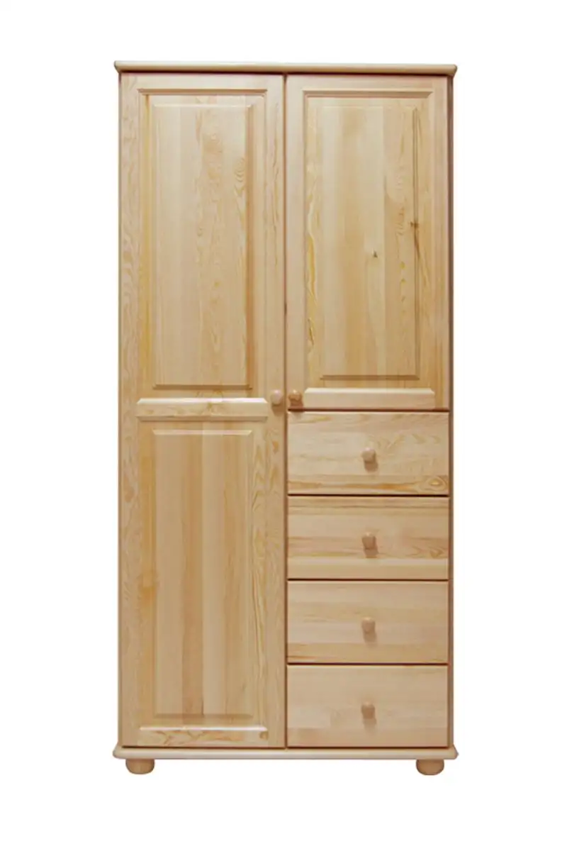 Garderobenschrank Landhaus Kiefer, Farbe: Natur 190x90x60 cm