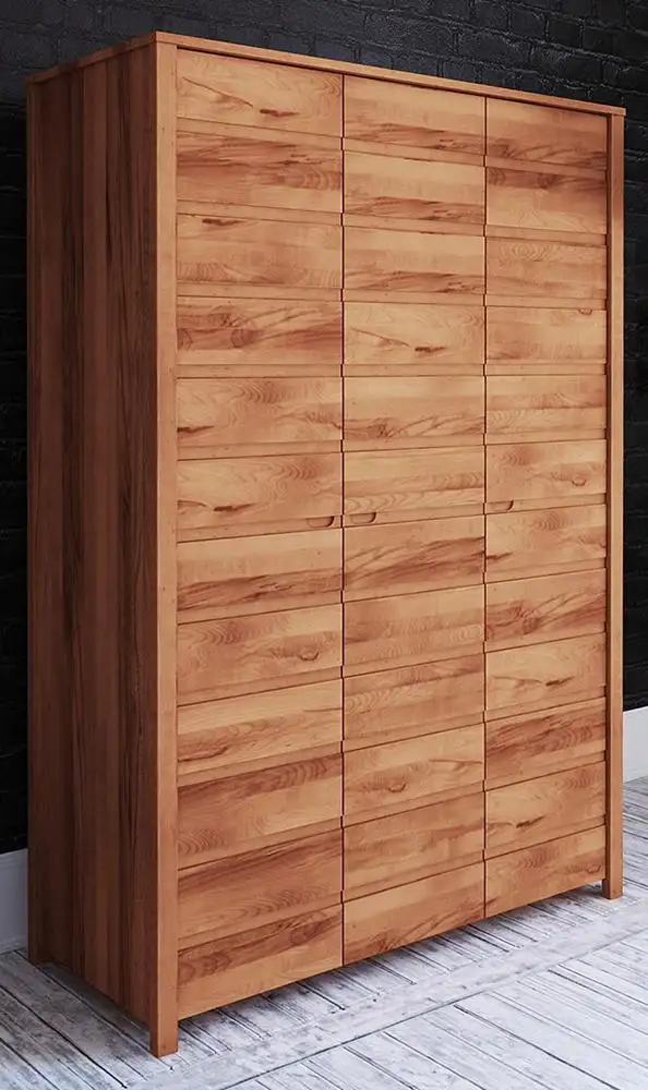 Schlafzimmer - Kleiderschrank, Kernbuche massiv geölt - Abmessungen: 212 x 145 x 60 cm (H x B x T)